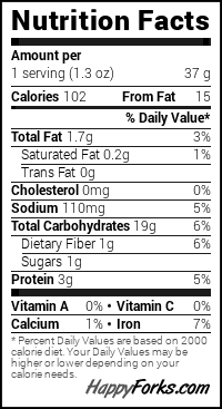 Nutrition label for Bread Lab Signature Sandwich Bread